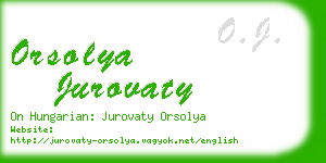 orsolya jurovaty business card